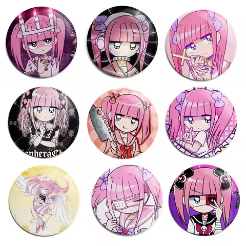 Menhera Chan Kawaii Cartoon Soft Button Lapel Anime Pin Brooch Jewelry Decoration Gift 58mm