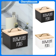 Dishwasher Pod Holder with Lid Large Capacity Laundry Dryer Sheet Holder Space Saving Laundry Pod Co