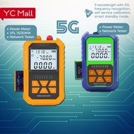 Fiber Optic Power Meter + Network Tester + Red Light Laser 4/3 In 1 With 5G Calibration Wavelength