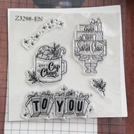 0563 s 3298 Birthday Cake Transparent Seal Crystal