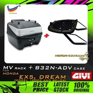 SET KOMBO KOTAK/BOX GIVI B32N-ADV TOP CASE + GIVI HONDA EX5 DREAM (100CC AND BELOW) MV MONORACK