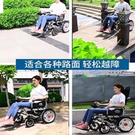 Elderly Double Four-Wheel Scooter Electric Wheelchair Foldable and Portable Elderly Disabled Intelligent Automatic Wheelchair