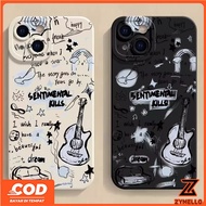 Case for Realme Note 60 Note 70 Realme C61 Realme C63 C53 C71 C75 Stylish Black Graffiti Guitar Shoc