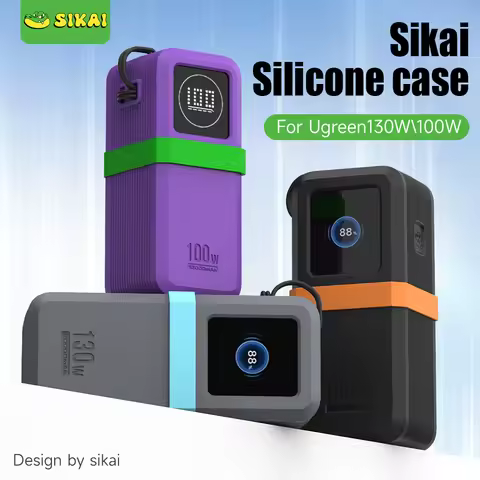 SIKAI Silicone Case for Ugreen 130W/100W 20000mAh Power Bank Portable Travel-Friendly Design with Da