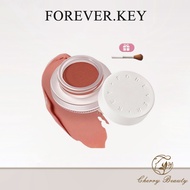 FOREVERKEY 腮红泥 三合一腮红送腮红刷FOREVERKEY Blush Clay Creamy New Blush Natural Monochrome Eye Shadow Blush A