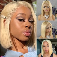 613# Bob Front T lace Wigs Straight Human Hair Wig For Women Full Machine Wig Modern and Fashion Sty