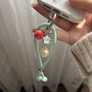 6.10-Design Qingxu Star Falling Fresh Hand-woven Mobile Phone Chain Pingguo Ice Cream Pendant Keycha