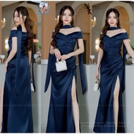 ((1353)) Code AA07 With A Scarf Included (NSK brand Label) Dress Bridesmaid Evening Beautiful Luxuri