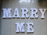 白色LED字母燈 LOVE及 MARRY ME 加 粉紅心