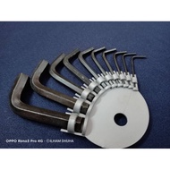 10PCS METRIC COMBINATION HEX KEY ALLEN WRENCH 1.5MM-10MM MECHANIC TOOL SET / HEX KEY TOOLS 10 IN 1 /