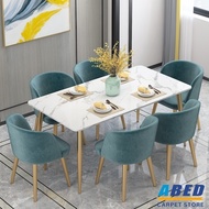 Abed Nordic Style Marble Dining Table Modern Simple Household Scratch and High Temperature-resistant