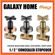 FELICE FLE 809 1/2" BLACK ROSE GOLD / GUN METAL / MATT GOLD CONCEALED SHOWER STOPCOCK