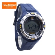 Caterpillar DIGIMAX OC-147-26-247 Digital Silver Dial Blue Pu Strap Men Watch