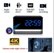 Full HD Webcam 4K Smart Clock Camera Wireless WIFI P2P/AP Cam Night Vision