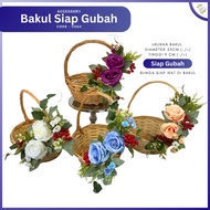 VISTA | Bakul Buah Rotan Siap Gubah Bunga | Bakul Hamper | Bakul HariRaya