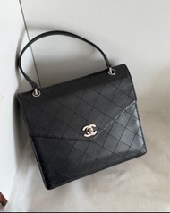 Chanel CF Black Cavier Leather Vintage Hand Bag Chanel 袋