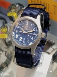 HAMILTON Khaki Field Mechanical H69439940 Blue dial Blue Nato Strap 卡其陸戰系列  上錬機械錶 藍色錶面、藍色Nato錶帶