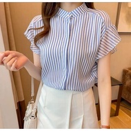 KEMEJA Miche Stripe Shirt / Stripe Shirt / Korean Stripe Shirt / Korean Fashion Hem