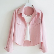 Cropped Jacket Woman Sweet Age-reducing Thin Top Casual Shirt