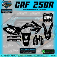 Honda CRF 250r decals graphics costumizable,CRF 250r sticker customizable