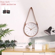 [Meimeier] Nordic Living Room Clock Creative Mute Wall Decoration Wall Clock Simple Clock Round Wall Clock
