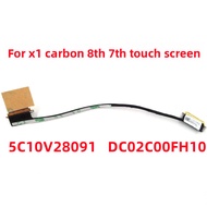 Laptop LCD Screen Cable for Lenovo X1C X1 7th 8th Touch 4K DC02C00FH10 DC02C00FH00 2019/2020 5C10V28