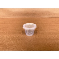 (50 sets) 25ml Sauce Cup / Sambal Sauce Cup / Medicine Cup / Tester Cup + Lid