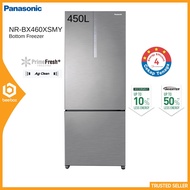 Panasonic 2-Door Bottom Freezer Fridge Inverter &amp; PrimeFresh+ (450L) NR-BX460XSMY