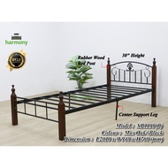 Harmony Seana Wooden Metal Single Bed Frame / Metal Bed Frame / Katil Bujang Besi / Bedroom Furniture /Katil Besi Single
