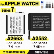 A2663 A2552 Battery For Apple Watch Series 7 Series7 iWatch7 41mm 45mm Brand-New Bateria + Adhesive 