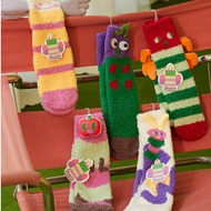 Socks|Wool Socks Coral Fleece Socks Female Cute Cute Cute Caterpillar Winter Thick Warm Socks Couple