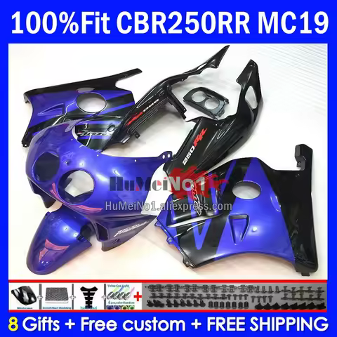 Injection Body Kit For HONDA MC19 CBR250RR CBR250 blue stock CBR 250 RR CC 88 89 36MC.76 CBR 250CC 2