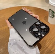 PC電鍍適用於蘋果17系列時尚簡約手機保護殼16pro手機保護套11promax手機殼經典款-黑色 iphone 17 Pro Max