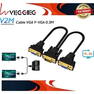 VGA Splitter Cable 3+6 Screen Splitter 1 to 2 Brand VEGGIEG V-V401