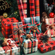 🎁 Christmas Tartan Gift Wrapping Paper Wrapper Checkered Scottish English Xmas