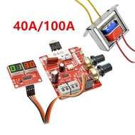 40A 100A ดิจิตอลเครื่องเชื่อมจุด Control Spot เครื่องเชื่อม AC 110V/220V To 9V เครื่องควบคุมหม้อแปลงไฟฟ้า Board เกมส์จับเวลาจอแสดงผลปัจจุบัน