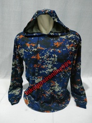 Baju hoodie motif loreng airud / polair bahan jersey dryfit