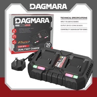 DAGMARA Dual charger 2A Li-Ion 21V Rechargeable Battery Charger for Cordless Drill