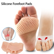 แผ่นซิลิโคนรังผึ้ง 1 คู่ แผ่นนวดเท้า บรรเทาอาการปวด ยืดหยุ่น High Quality Silicone Soft Forefoot Pads Women High Heel Shoes Slip Resistant Protect Pain Relief Orthotics Breathable Foot Care Tool