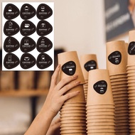 120 Pcs/Pack Black Coffee Stickers Coffee Cup Packaging Decoration Sealing Labels Self-Adhesive Stic