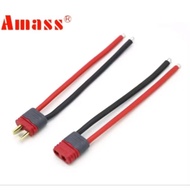 1pcs Amass T Plug Connector Male Female with Housing 10CM Silicone Wire 12AWG FPV Parts
