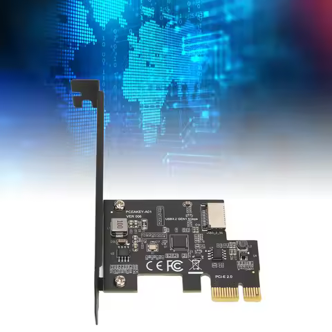 USB 3.2 Gen1 PCIe Card 20PIN PCIE To USB 3.2 Expansion Card Riser Card Black Multi Interface for Des