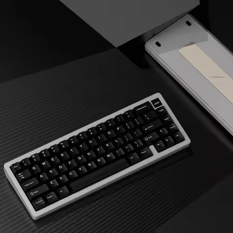 Fairy65 Mechanical Keyboard CNC Aluminum Kit Wireless Bluetooth Gasket Hot-Swap Built-in LED Screen 