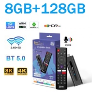 TV98 ATV Stick Android 14 BT 5.0 Allwinner H313 Quad Core 4G 5G Dual WiFi Voice Remote HD 8K 4K @60f