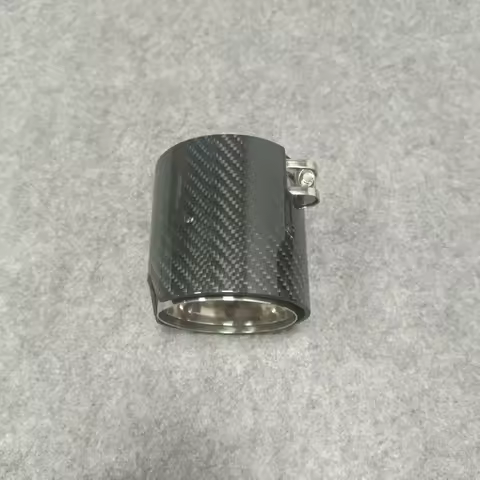 90mm Long Silver Carbon Fiber Exhaust Tip for BMW M2 M3 M4 M5 M6, F87 F80 F82 F83 F90, G80 G82 G83