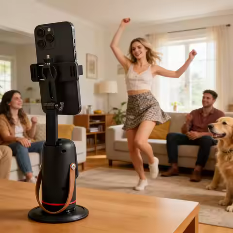Face Tracking Tripod 360 Degree Rotation Auto Stand Tripod That Follows Your Movement for Live Strea