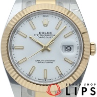 Rolex Datejust 41 Men's Watch Oyster Datejust 41 126333 Box Warranty K18YG/SS Men's Watch White Poli