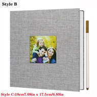1pc DIY Linen Scrapbook Photo Album with Self-Adhesive Pages for 2x3 4x6 5x7 8x10 Pictures DIY Photo