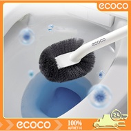 Ecoco Toilet Bowl Brush Deep Cleaning under Rim Toilet Cleaner Scrubber Wall-mounted extended handle