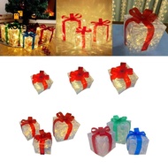 KOZEEY LED Lighted Favor Boxes Christmas Decorative Clear Bowknot Favor Boxes for
